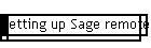 Setting up Sage remote